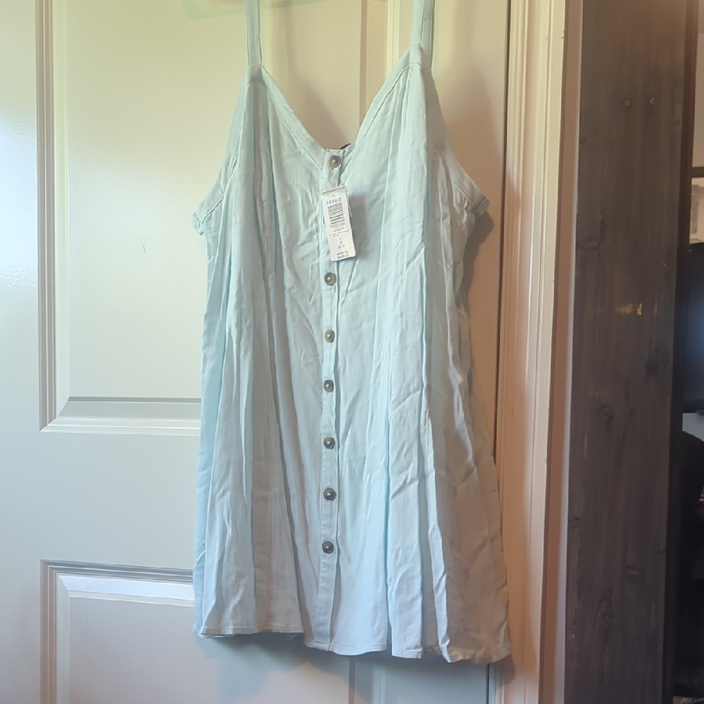 Torrid Light Blue Button-Down Top